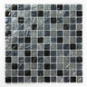 Crystal Aqua Soho Gray Blend 1x1 Glass Mosaic Tile - MosaicBros.com