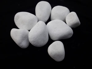 White Rainforest Pebble Stones 1 to 2 inches - 2000 LBS