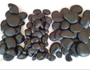 Polished Black Rainforest Pebble Stones 1 to 2 inches - 1500 LBS