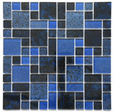 Crystal Aqua Blueberry Multangular Glass Mosaic Tile - MosaicBros.com