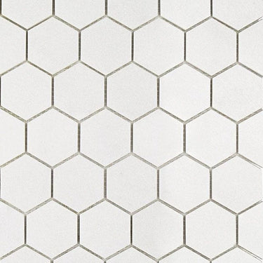 2X2 Honed Thassos White Marble Hexagon Mosaic Tile - MosaicBros.com