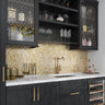 Picket Gold Glass Mosaic Tile - MosaicBros.com