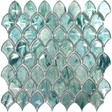 EMERALD SCALE Glass Mosaic Tile - MosaicBros.com