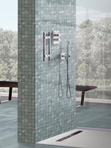 Colorful Atlantis Ocean mosaic tile by Mir featuring vibrant blue and teal glass and stone pieces for decorative wall or floor use.