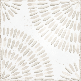Roca Dune Atlantique Bayonne 8x8 decorative porcelain wall tile with a textured, ocean-inspired blue and beige pattern.