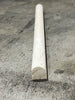 Bianco Cream Light 3/4" x 12" Bullnose Pencil Honed and Unfilled Travertine Tile - MosaicBros.com
