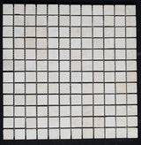 Bianco Cream Light 1 x 1 Filled and Honed Travertine Mosaic Tile - MosaicBros.com