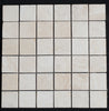 Bianco Cream Light 2 x 2 Filled and Honed Travertine Mosaic Tile - MosaicBros.com