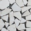Bianco Cream Light Pebble Tumbled Travertine Mosaic Tile - MosaicBros.com