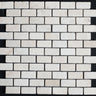 1 x 2 Bianco Cream Light Tumbled Travertine Mosaic Tile - MosaicBros.com
