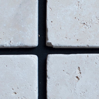 Bianco Cream Light 2 x 2 Tumbled Travertine Mosaic Tile - MosaicBros.com