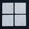 Bianco Cream Light 2 x 2 Tumbled Travertine Mosaic Tile - MosaicBros.com