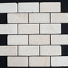 Bianco Cream Light 3 x 6 Tumbled Travertine Mosaic Tile - MosaicBros.com