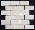Bianco Cream Light 3 x 6 Tumbled Travertine Mosaic Tile - MosaicBros.com