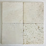 Bianco Cream Light Travertine 8" x 8" Tumbled Mosaic Tile - MosaicBros.com
