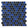 Crystal Aqua Blueberry 1X1 Glass Mosaic Tile - MosaicBros.com