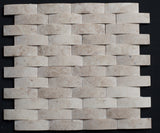 Cappuccino Honed Marble Curve Mosaic Tile - MosaicBros.com