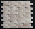 Cappuccino Honed Marble Curve Mosaic Tile - MosaicBros.com