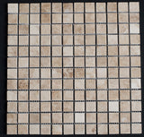 1 x 1 Polished Cappuccino Marble Mosaic Tile - MosaicBros.com