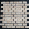 1 x 2 Polished Cappuccino Marble Brick Mosaic Tile - MosaicBros.com