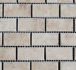 1 x 2 Polished Cappuccino Marble Brick Mosaic Tile - MosaicBros.com