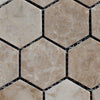 2 x 2 Polished Cappuccino Marble Hexagon Mosaic Tile - MosaicBros.com
