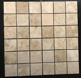 2 x 2 Polished Cappuccino Marble Mosaic Tile - MosaicBros.com