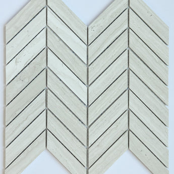 Haisa Chevron Honed Marble Mosaic Tile - MosaicBros.com