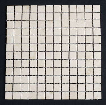 1X1 Honed Crema Marfil Marble Mosaic Tile - MosaicBros.com
