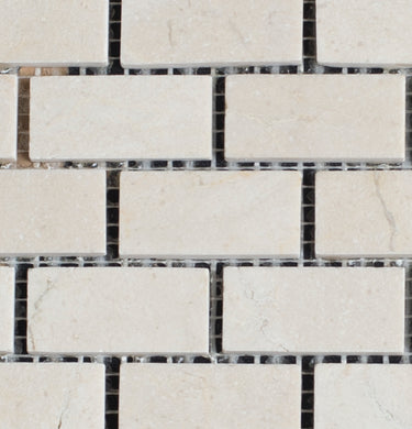 Crema Marfil 1 x 2  Honed Marble Mosaic Tile - MosaicBros.com