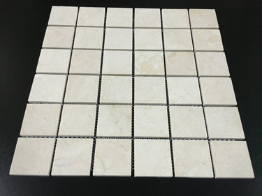 Crema Marfil 2 x 2  Honed Marble Mosaic Tile - MosaicBros.com