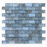 Crystal Aqua Diana Blue 1X2 Glass Mosaic Tile - MosaicBros.com