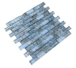 Crystal Aqua Diana Blue 1X2 Glass Mosaic Tile