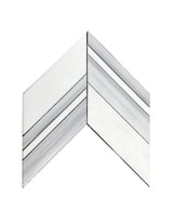 Dolomite Equador 9.06" x 13" x 3/8" Chevron Waterjet Honed Mosaic Tile - MosaicBros.com