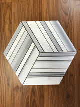 Dolomite Equador 10.24" Hexagon Waterjet Honed Mosaic Tile - MosaicBros.com