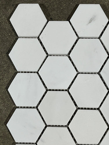 Dolomite Hexagon 2x2 Honed Marble Mosaic Tile - MosaicBros.com