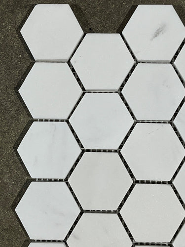 Dolomite Hexagon 2x2 Honed Marble Mosaic Tile - MosaicBros.com