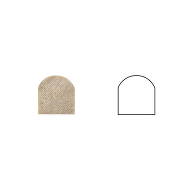 1 x 12 Honed Durango Travertine Dome Liner - MosaicBros.com