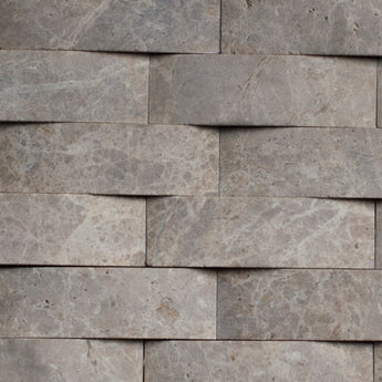 Emperador Honed Curve Marble Mosaic Tile - MosaicBros.com