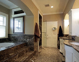 2 x 2 Polished Emperador Dark Marble Mosaic Tile - MosaicBros.com