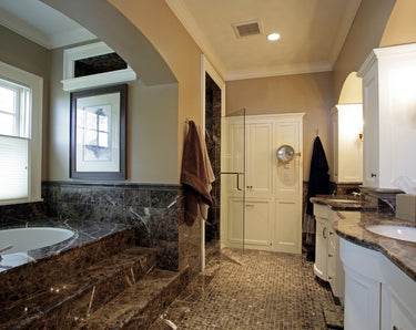 2 x 2 Polished Emperador Dark Marble Mosaic Tile - MosaicBros.com