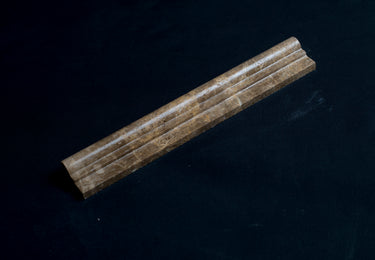 1.5 X 12 Polished Emperador Dark Marble Ogee Edge - MosaicBros.com