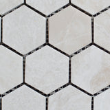 Floridian Cream 2x2 Hexagon Polished Marble Mosaic Tile - MosaicBros.com