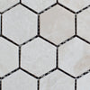 Floridian Cream 2x2 Hexagon Polished Marble Mosaic Tile - MosaicBros.com