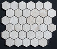 Floridian Cream 2x2 Hexagon Polished Marble Mosaic Tile - MosaicBros.com