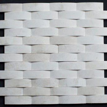 Floridian Cream Curve Honed Marble Mosaic Tile - MosaicBros.com