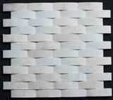 Floridian Cream Curve Honed Marble Mosaic Tile - MosaicBros.com