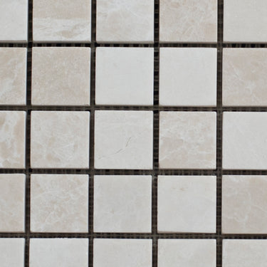 Floridian Cream 1x1 Polished Marble Mosaic Tile - MosaicBros.com