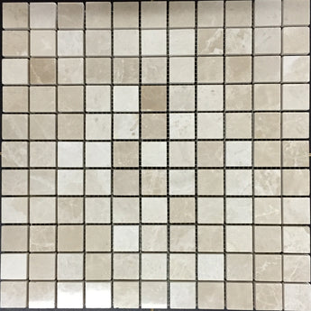 Floridian Cream 1x1 Polished Marble Mosaic Tile - MosaicBros.com