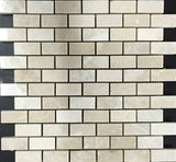 Floridian Cream 1x2 Polished Marble Mosaic Tile - MosaicBros.com